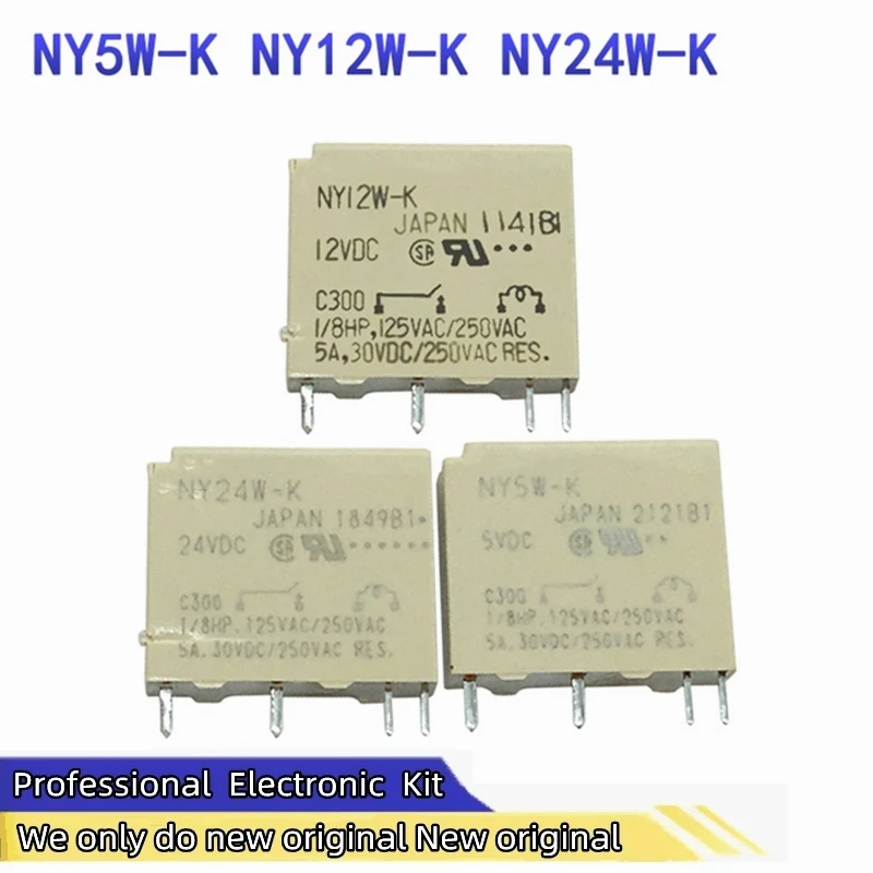 New original Home appliance relays NY3W-K NY5W-K NY12W-K NY24W-K Time relay 3V 5V 12V 24V