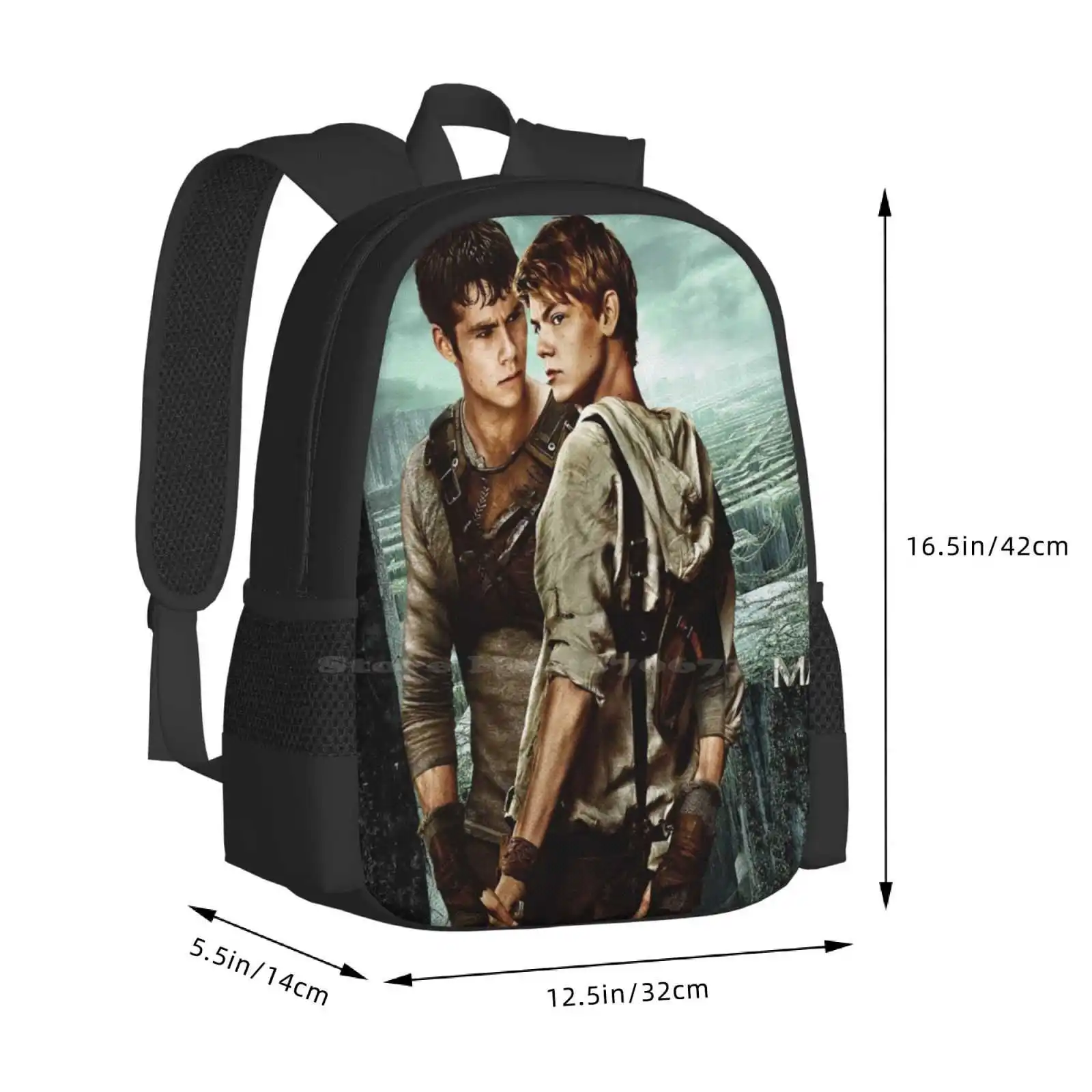 Newt X Thomas-Maze Runner Pattern Design Bag Student'S Backpack Newtmas Dylmas Auserw?Hlte Im Labyrinth Movie Yaoi Boy Love