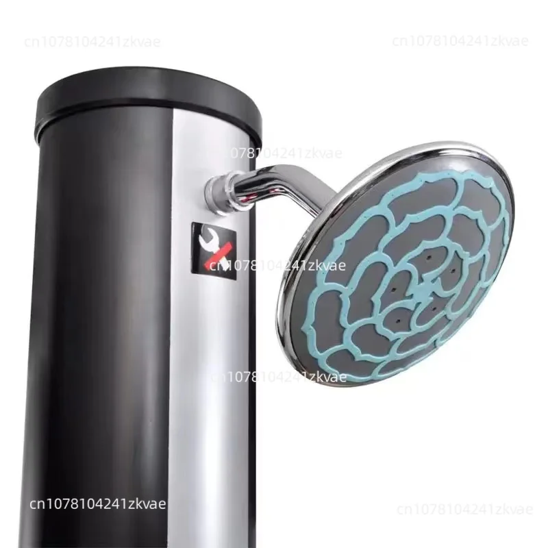 Aluminum Alloy Outdoor Solar Shower Swimming Pool Family Garden Beach with Shower Head and Foot Shower