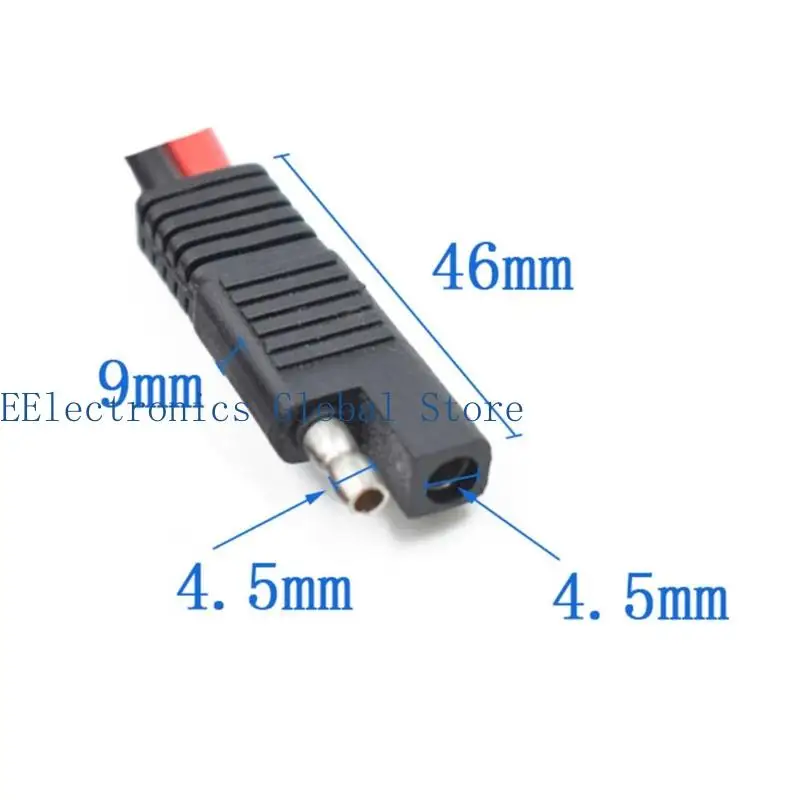 462B Positive Negative Battery Wire 12AWG 2 Pin Cable with Bare-Wire End for Vehicle and Panel Wiring Daily Use Work