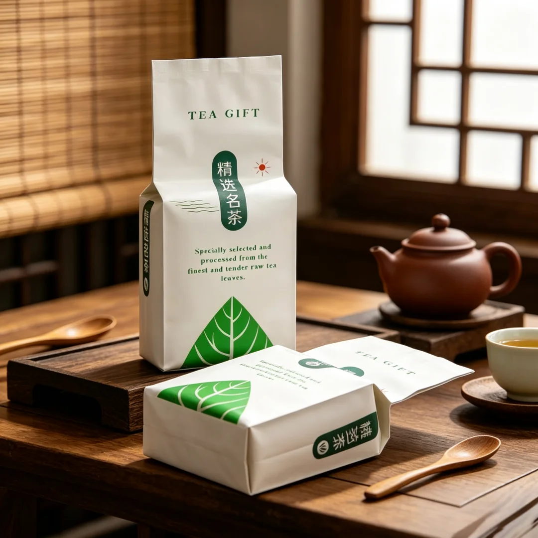 250g/500g Chinese Longjing Tea Pot Zipper Bags Longjing Green Tea Recyclable Sealing No Packing Bag