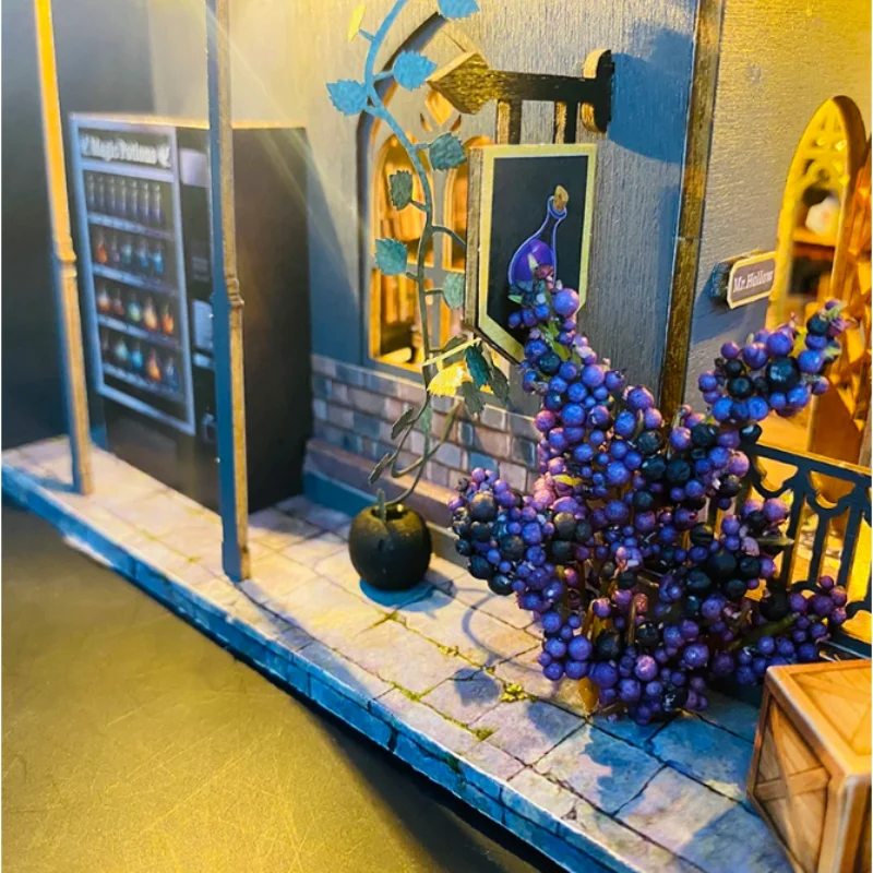 مجموعة نماذج القلعة الكبيرة من OUZEY، قلعة خشبية غامضة ثلاثية الأبعاد، مشروع DIY متقدم للمراهقين #5