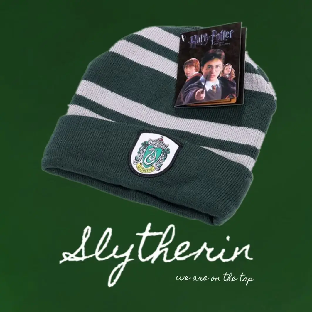 Slytherin Fall Winter Gloves Scarf Cold Warm Porter Gryffindor Children\'s Knit Cap Ravenclaw House Badge Hermione Christmas Gift