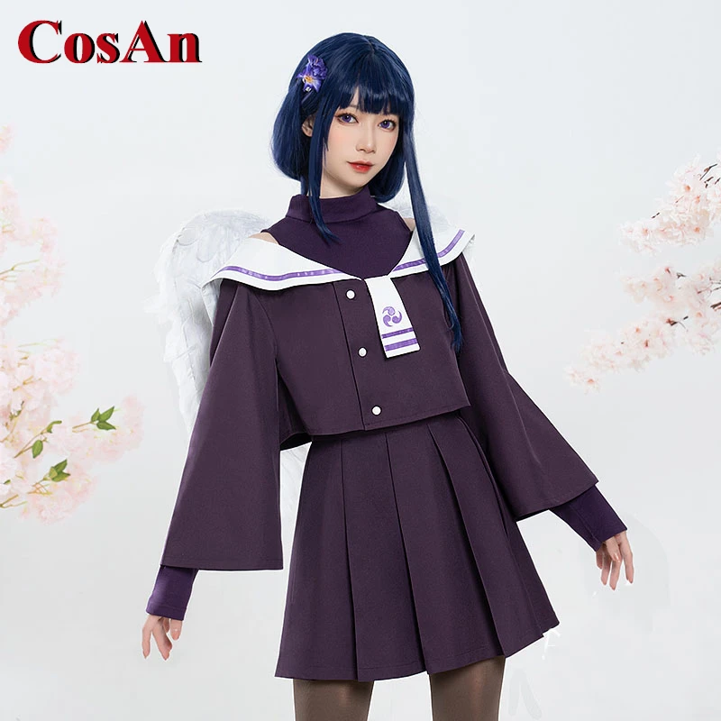 

CosAn Game Genshin Impact Raiden Shogun Beelzebul Cosplay Costume Sweet Informal Dress Activity Party Role Play Clothing