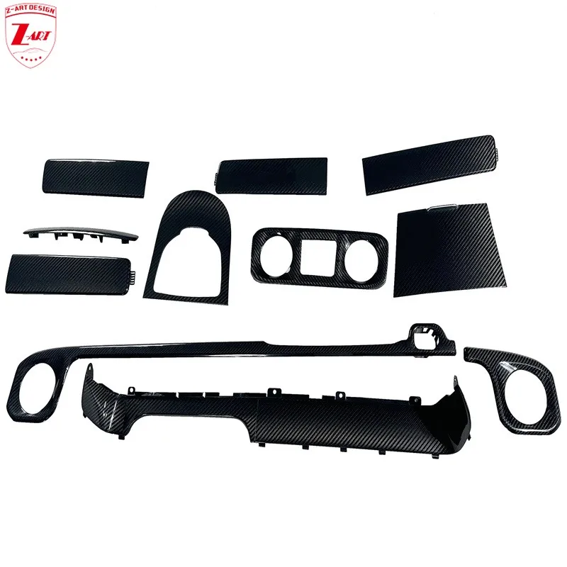 Z-ART W464 Dry Carbon Fiber Interior Kit For Benz W464 G Wagon Prepreg Carbon Fiber Interior Trim Parts for G500 G63 2019+ 11PCS