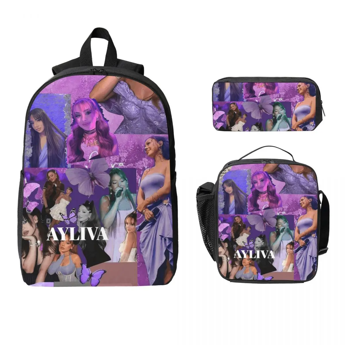 

Ayliva Backpack Boys Girls BookBag School Bag Computer Shoulder Bags 3ps Insulated Lunch Bag Pencil Case