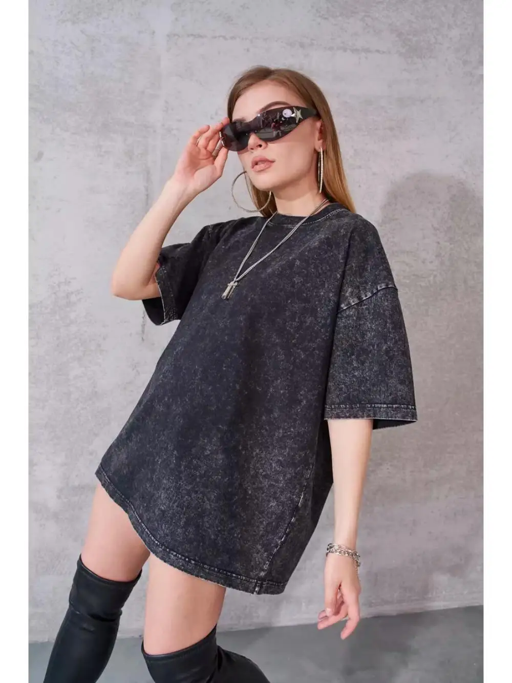 

Hip Hop T Shirts Girl Summer Vintage Washed Cotton Casual Tee Clothing Novelty Soft Easy Matching T Shirts O-Neck