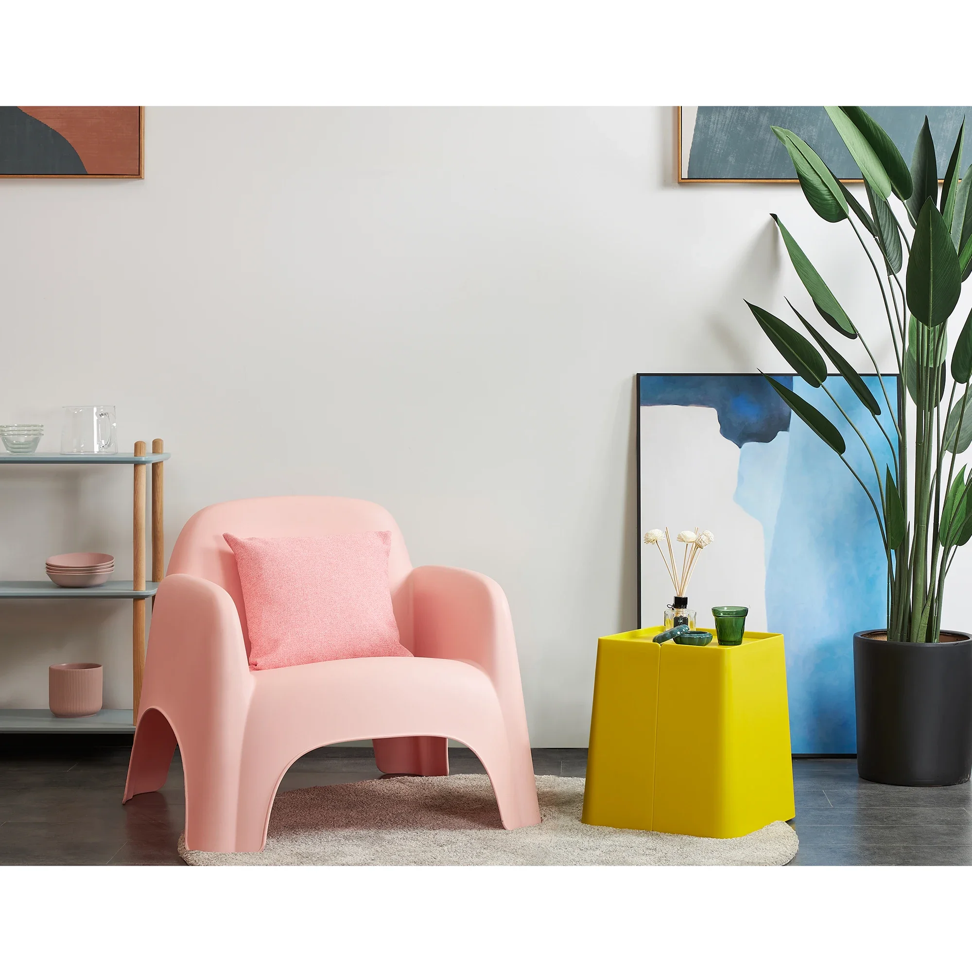 A Modern Design Stackable Leisure Outdoor Garden PP Plastic Single Kids Sofa Chair