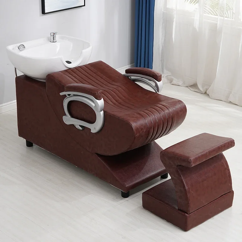 

Hair Wash Barber Shop Shampoo Bed Head Spa Shower Sink Shampoo Chairs Lounge Comfort Luxury Cama De Champu Beauty Furniture