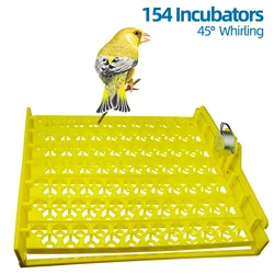 Small Bird Eggs Pigeon Quail Bird Automatic Incubator 154 Eggs Hatcher Turn Egg Tray for Bird Farm Poultry Hatching Device Motor