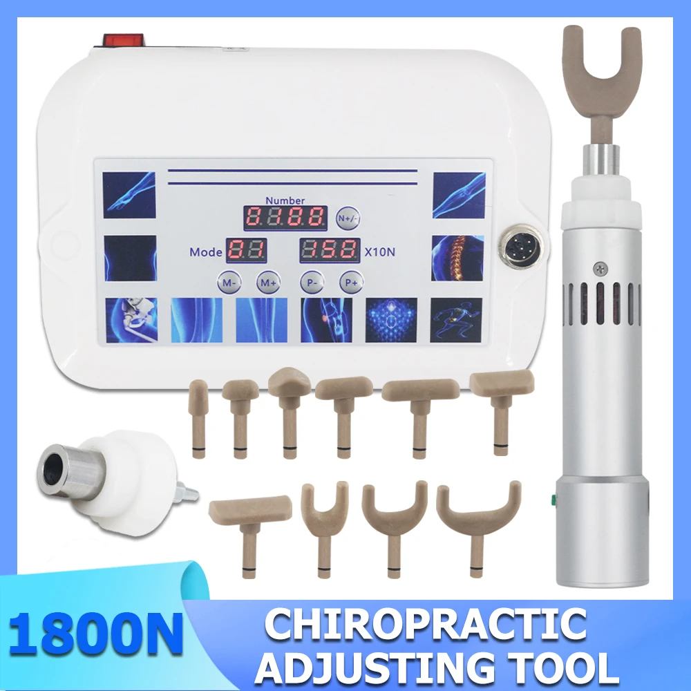 1800N Electric Correction Gun Spinal Adjustable Instrument Impulse Spine Cervical Massager Chiropractic Adjusting Tool