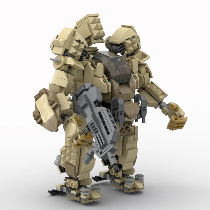 645 PCS MOC AMP vestito-Desert Camouflage Robot Modello Modulare FAI DA TE Blocchi di Costruzione Per Bambini Assemblaggio Display Giocattoli Festival Regalo A Sorpresa