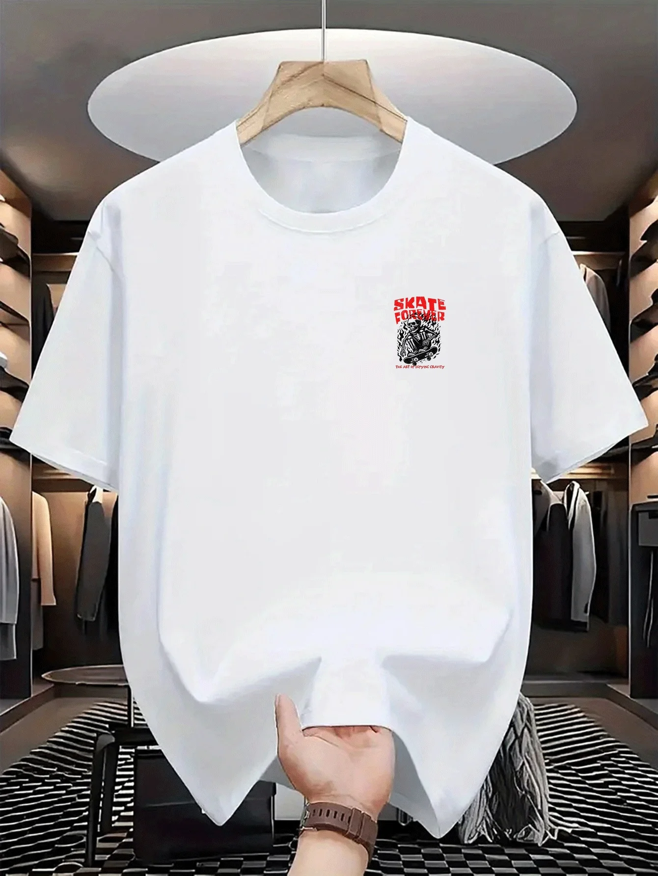 A Single Men'S Short-Sleeve T-Shirt with a Round Neck, Designed for Comfort And Lightness. Thoughtfully Crafted, It Resists Fadi