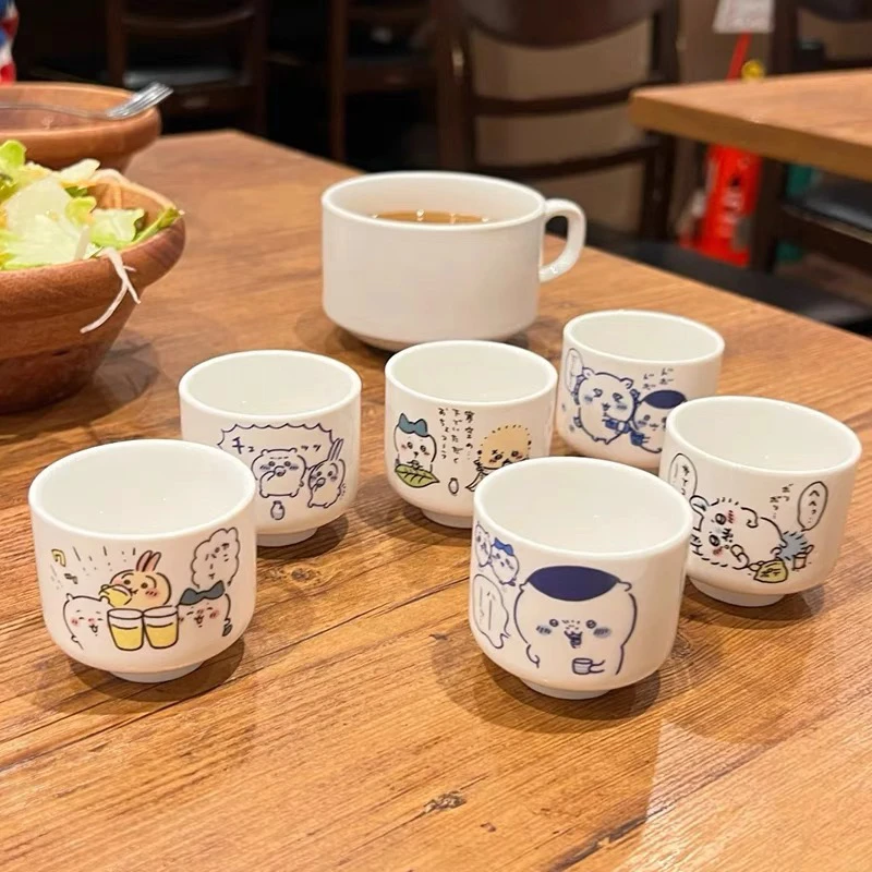Selbstverteidigender Bär Keramik Sake Glass Gaddle Chiikawa Cute Cup Mini Kawaii Cup Anime hohe Qualität