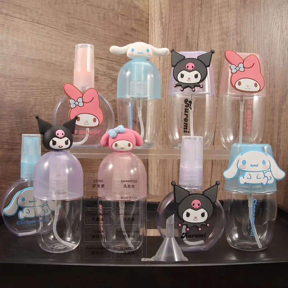 Cinnamoroll Kuromi Anime Kawaii MINISO Small Spray Bottle Cute My Melody Dispenser 55ml Creative Portable Travel Kettle Gifts