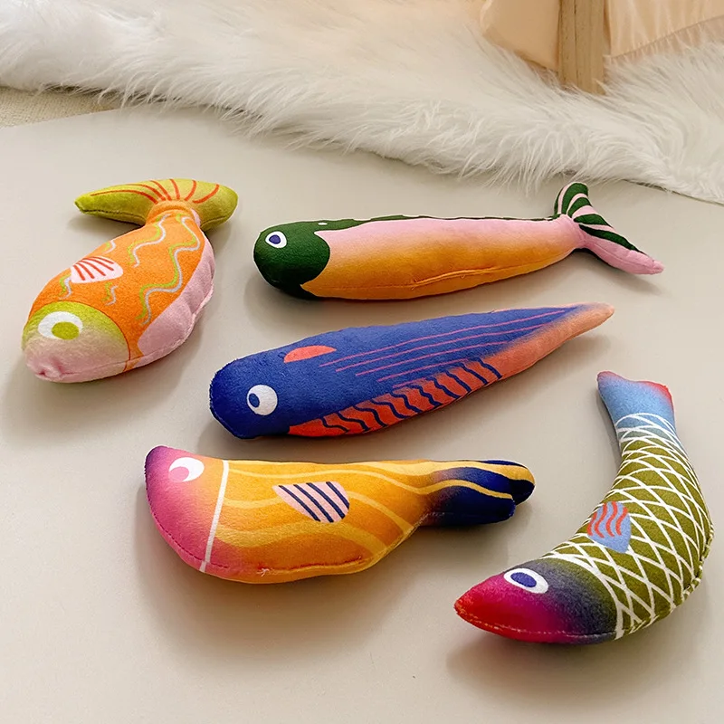 

New Simulation Mint Fish Seafood Cat Toy, Relieve Boredom and Grind Teeth To Amuse Cats and Dogs, Training Pet Products