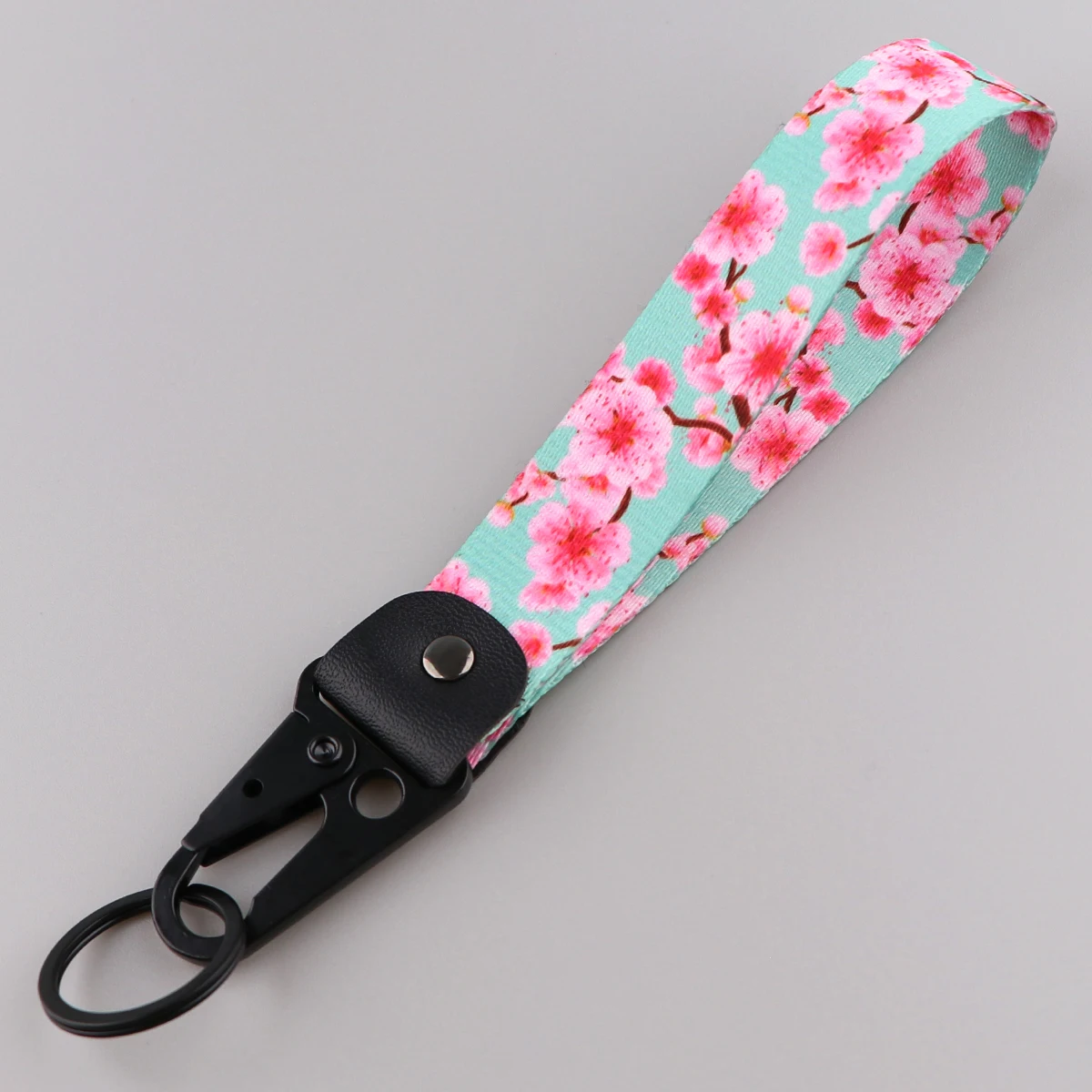Sakura Auto-Schlüsselanhänger, Kirschblüten-Lanyard, Hängegurt mit Metall-Schlüsselhalter, Anhänger, Auto, Motorrad, Schlüsselanhänger, Zubehör, Geschenk