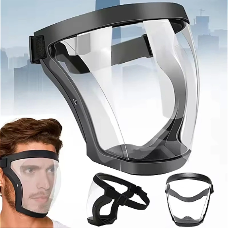 

Protection Mask Splashproof Transparent Facial Protector Face FaceMask Protective Outdoor Safety Mask Head Cover Work Protection