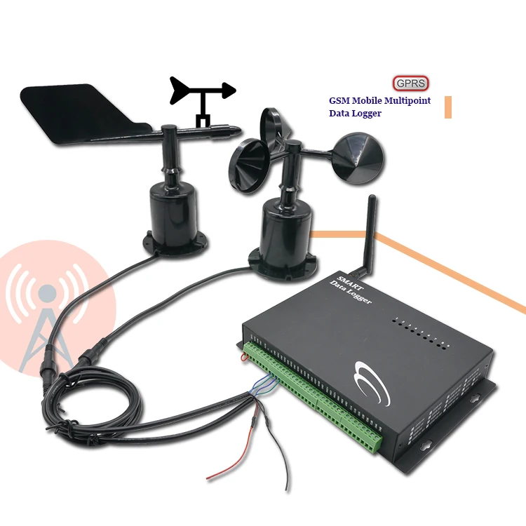 

4G Modbus Gprs Телеметрические приборы для измерения скорости 4g Беспроводной ветровой анемометр Регистратор данных