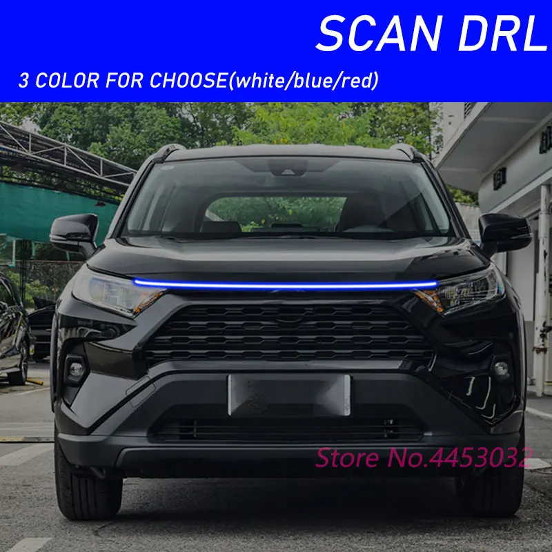 59 Inch DRL For Toyota RAV4 XA50 2020-2025 Car Hood Light Auto Scan Starting LED Strips Welcome Light Flexible Headlights 12V