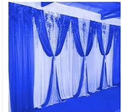 10ftx20ft Luxury Wedding Backdrop Stage Curtain With Bling Shiny Sequins Swags Drapes Wedding Party Stage Background Decoration