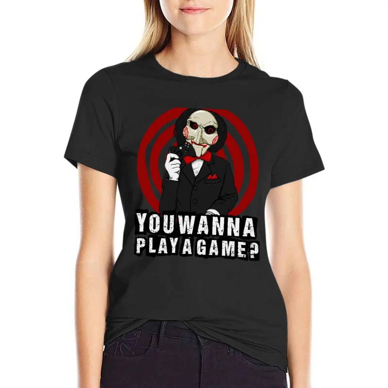 

Billy - You wanna play a game T-Shirt sports fans graphics cute clothes Women's cotton t-shirt