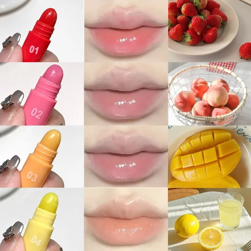 مجموعة بلسم الشفاه الصغيرة مكونة من 8 ألوان على شكل كبسولة أحمر شفاه شفاف ومغذي ومرطب للعناية بالشفاه الجافة والشقوق مقاس السفر #1