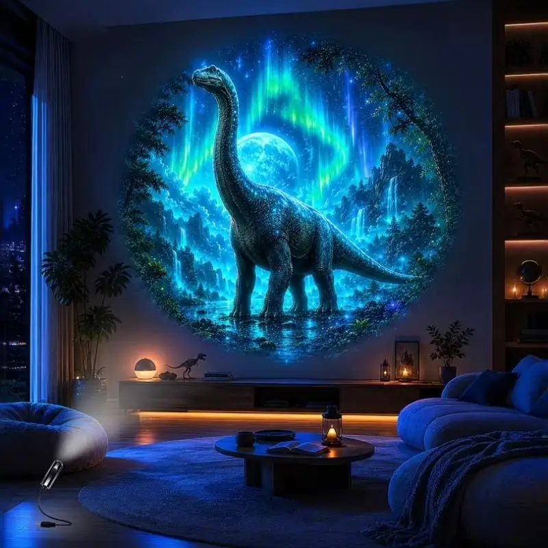 【L】Jurassic Dinosaur Projection Light, Various Dinosaur Themes, Suitable for Bedroom Bedside Decorative Atmosphere Lighting.
