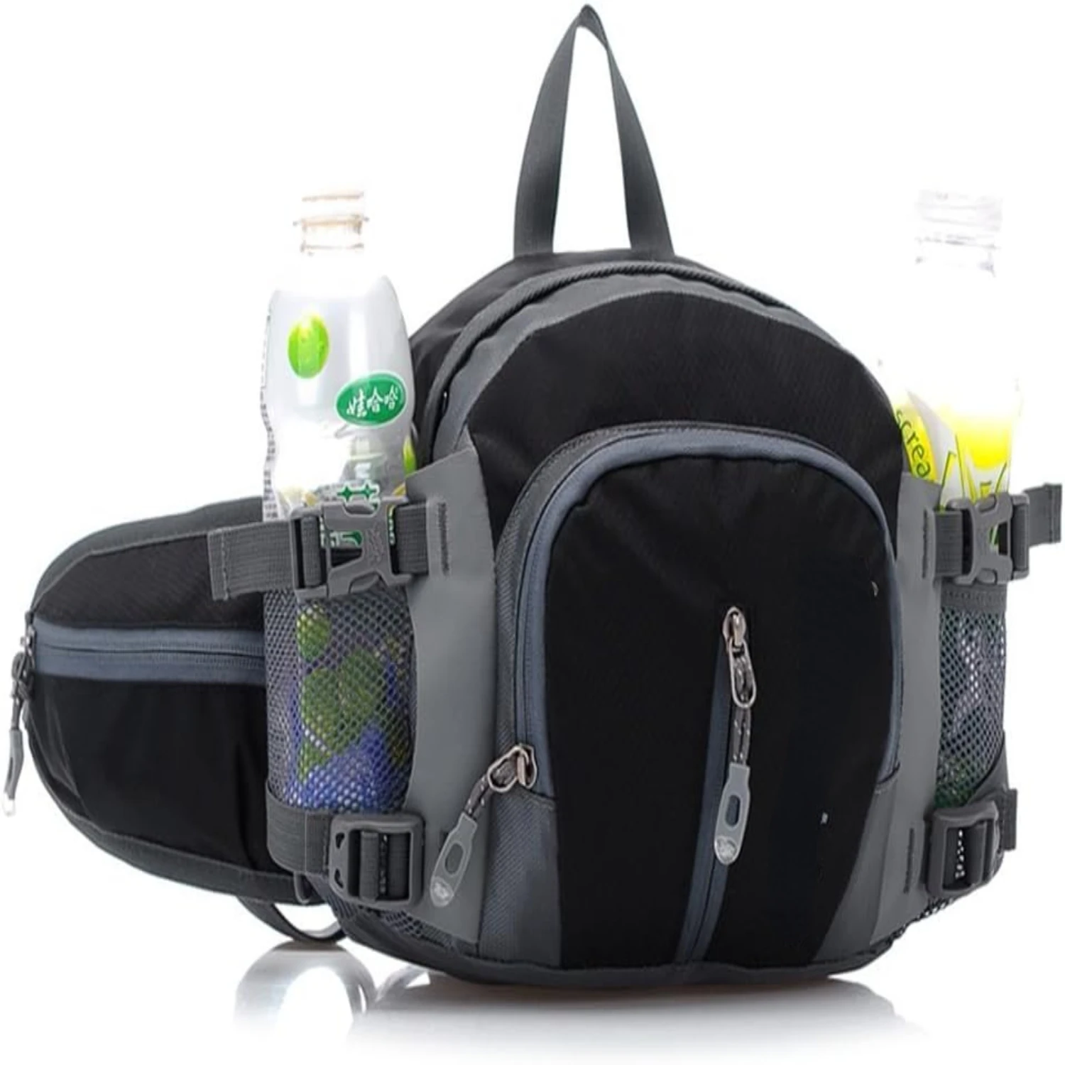 Waterproof Unisex Multifunctional Nylon Waist Pack for Sports, Leisure, and Travel - Featuring Water Bottle Holder - Ideal for R