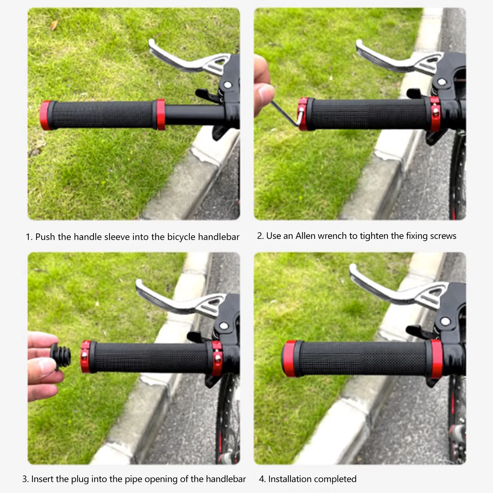 Bicycle Handle Grip Lock-on Bike Grips Double Locking Comfortable Bike Grips for Better Cycling Experience