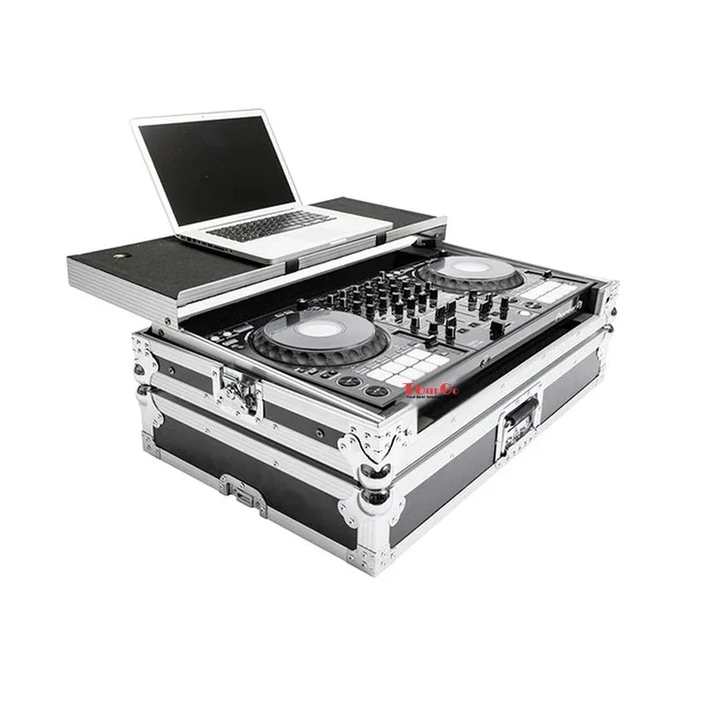 Audio Flight Case for Pioneer DDJ-1000 Controller with Laptop Shelf and Wheels