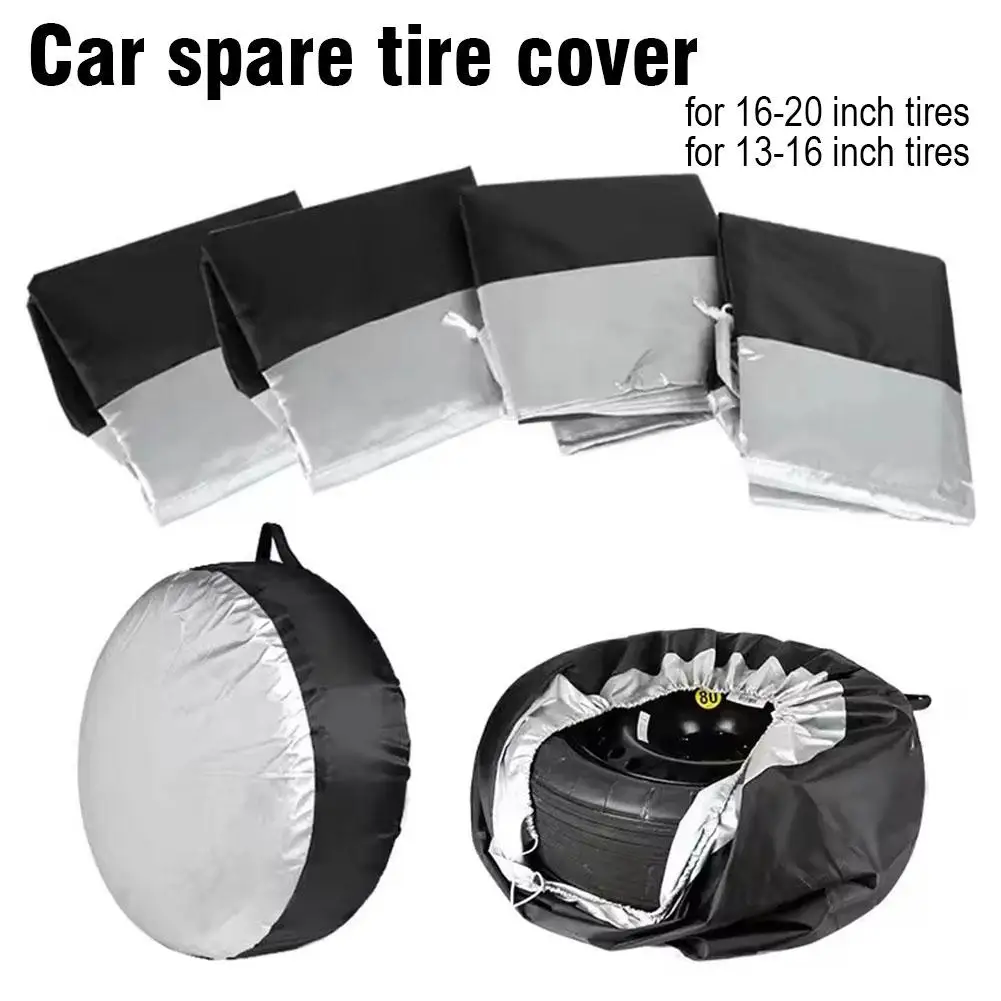    車のスペアタイヤカバーキャリートートポリエステルタイヤ車用ホイールカバー防塵車のタイヤ収納袋アクセサリー N0J8