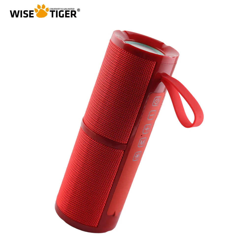 

WISE TIGER FM Radio Portable Speaker Bluetooth Wireless Sound Box 10W Subwoofer Waterproof Loudspeaker Stereo Surround RGB Light