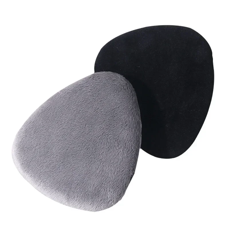 1 قطعة أسود/رمادي ماكياج نفخة إسفنجة تجميلية كبيرة شكل مروحة ماكياج إسفنجة أساس وسادة هوائية مسحوق السلس الرطب والجاف الإسفنج