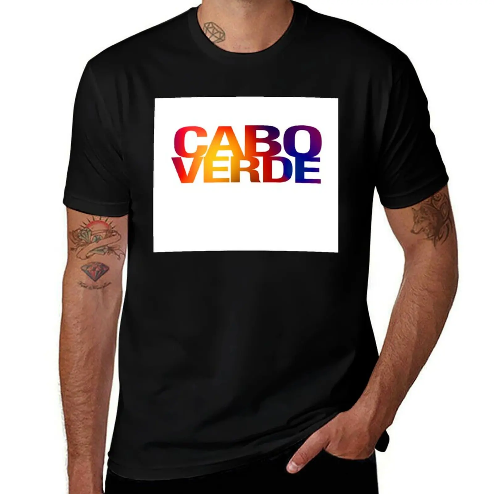 Cabo Verde Colors T-Shirt blanks plus sizes Men's clothing