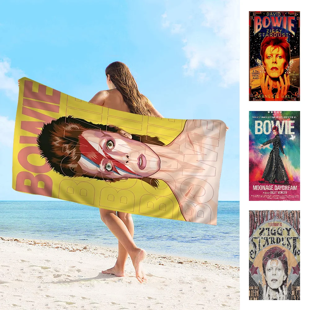 British Rock Singer D-David_B-Bowie Cartoon Beach Towel Cute Kawaii Room Decor Girls Children Hand Towels For Bathroom Shower