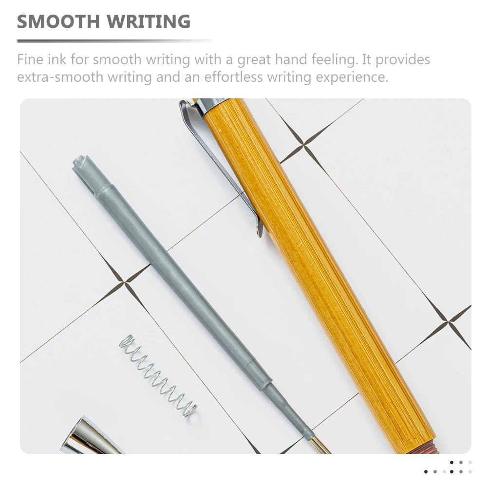 

5 шт., бамбуковые шариковые ручки, эргономичный дизайн, гладкие чернила, деловые и офисные письменные многофункциональные ручки, шариковые ручки