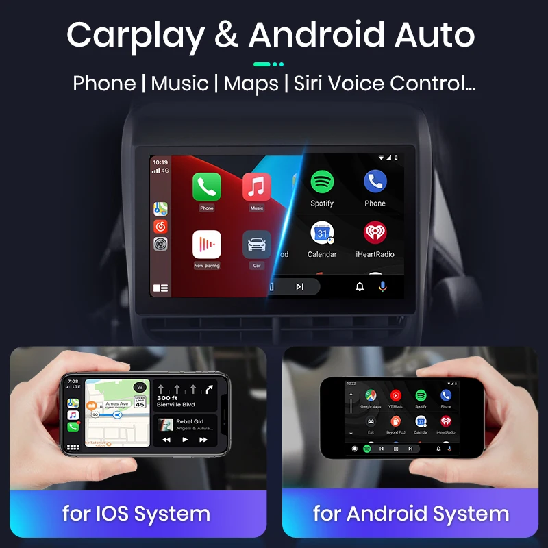 راديو السيارة التلقائي Junsun Android CarPlay لـ Tesla Model 3 2017-2023 Model Y 2019-2024 عرض الترفيه الخلفي والتحكم في المناخ