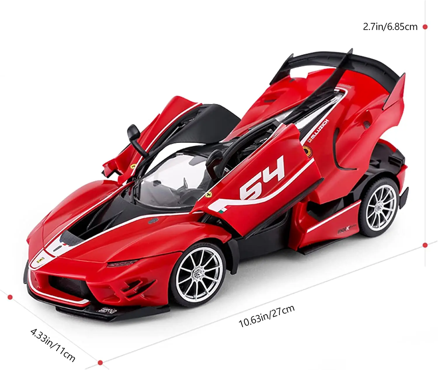 Rastar Ferrari FXXK Evo RC Car No.54 1:14 4.8V 600mAh Batterys Racing LED Lights Open The Doors Rubber Tires Toys Gifts