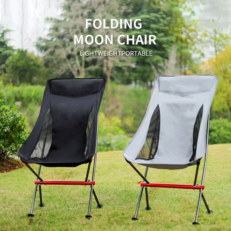 Portable Folding Camping Chair Outdoor Moon Chair Collapsible For Hiking Picnic Fishing Chairs Nature Hike Tourist A2577166