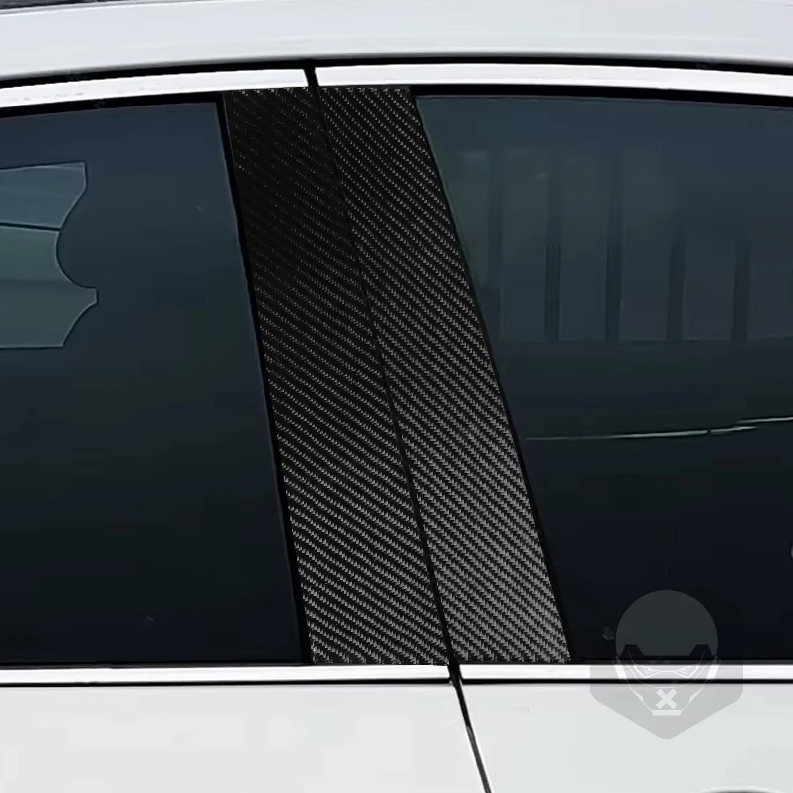 For Renault Megane III Fluence 2009-2017 Carbon Fiber External Door B-pillar Panel Trim Cover Car Accessories Decoration Sticker