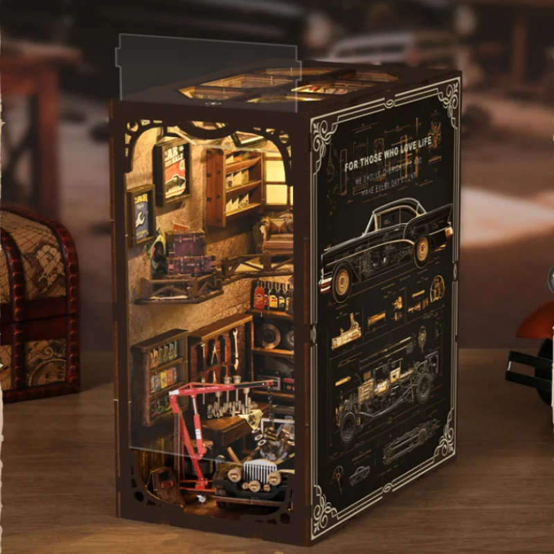 مجموعة منزلية صغيرة جديدة مصنوعة يدويًا لاستوديو المرآب -— نموذج ورشة عمل إصلاح ميكانيكية ثلاثية الأبعاد، ألعاب مكعبات بناء مبتكرة للبالغين #3
