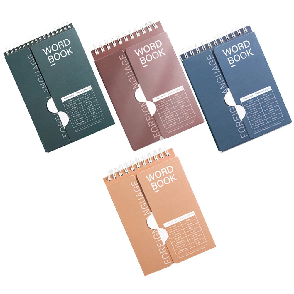 

4 Pcs Note Pads Small Notepad Writing School Notebook Desk Paper Vocabulary Notepads