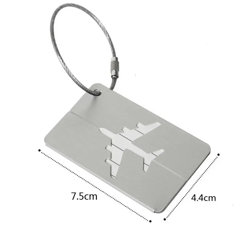 1PC Aluminium Alloy Luggage Tags Fashion Metal Women Men Travel Luggage Suitcase Address Name Label Holder Travel Accessories