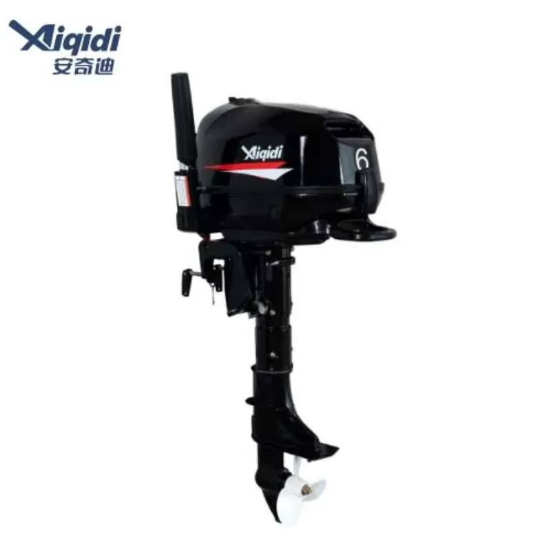 AIQIDI 4-Stroke 6HP F6 Petrol Outboard Engines Short/Long Shaft Manual Start Boat Motor