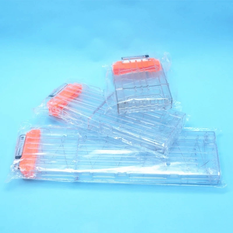 Transparenter weißer Universal-Reload-Clip 6/12/18 Runden für Nerf Magazine Darts Ersatz Soft Bullet Toy Gun Zubehör