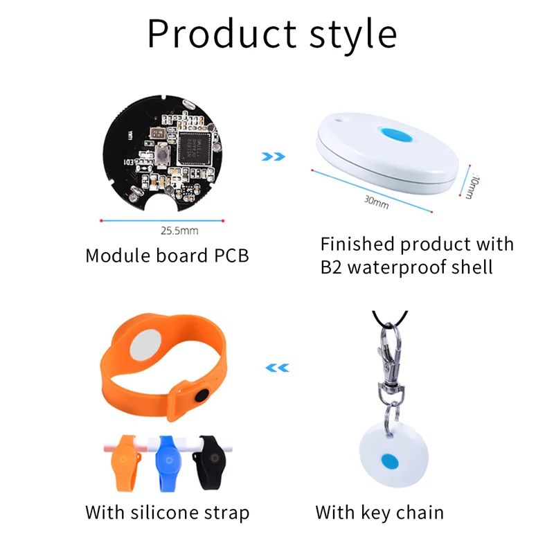 News NRF51822 Bluetooth Module Ibeacon Base Station Positioning Beacon Near Field Positioning With Shell