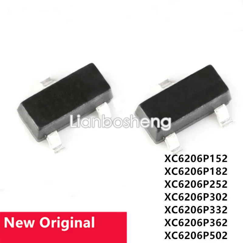 100PCS XC6206P152MR P182 P252 P302 P332 P362 P502MR SMD voltage regulator buck chip  SOT23