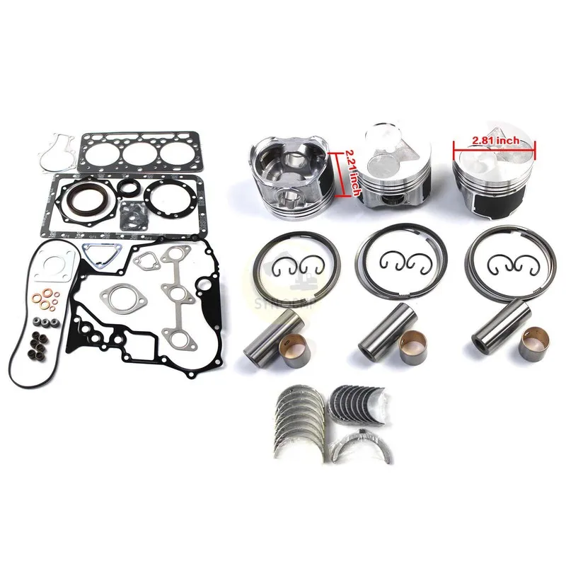 

1Set Engine Rebuild Kit For KubotaKX41-3 Excavator BX24 BX25 Sub Compact Tractor RTV900W9 RTV900 Utility Vehicle D902 Engine