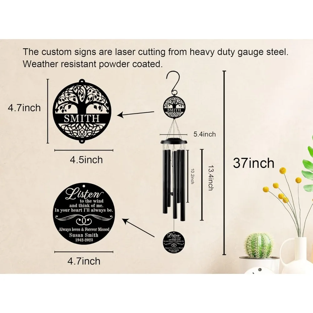 أجراس الرياح الخارجية المخصصة كتحية تذكارية لـ المتناوب